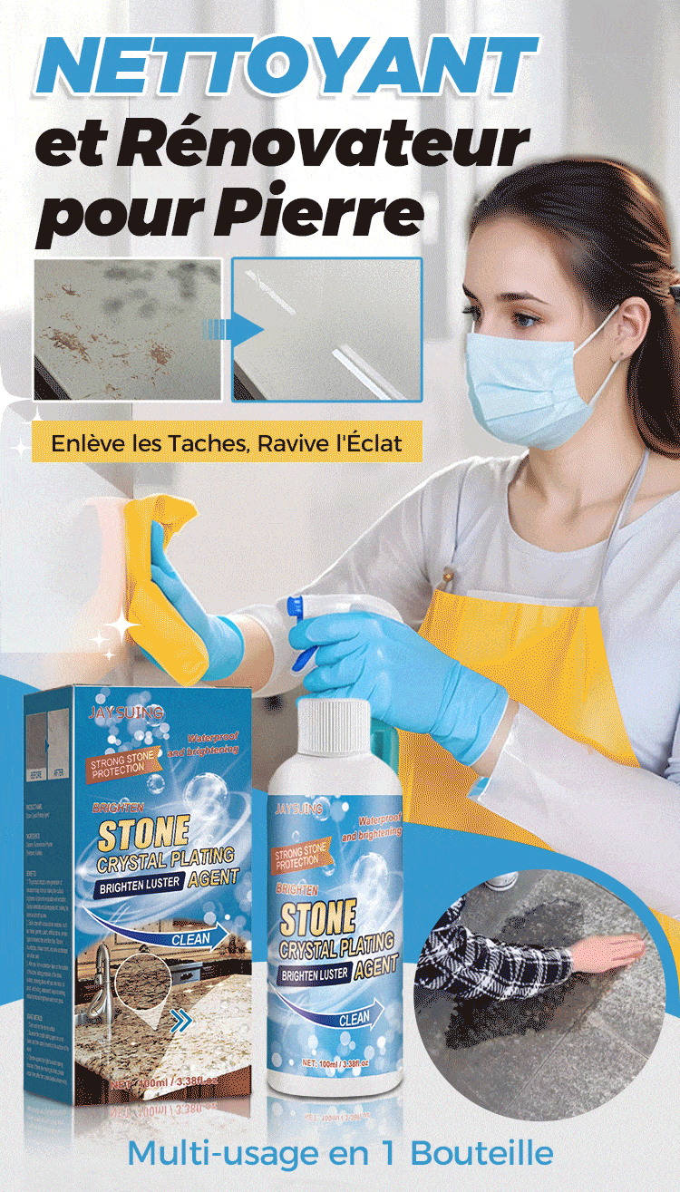Détachant et rénovateur pour pierres (élimine efficacement les taches d'oxydation et de rouille)