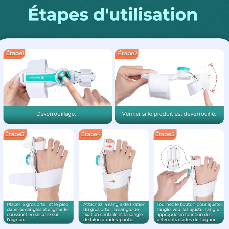 Correcteur d'oignon outils de soins des pieds